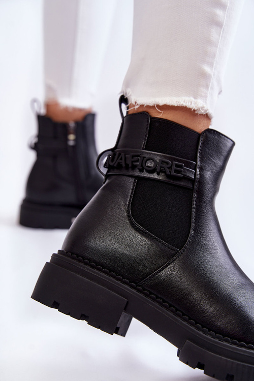 Botki Damskie Czarne La.Fi 250005B-PU