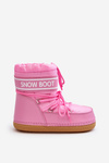 Women's lace-up snow boots in pink Soia