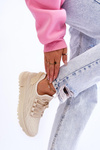 Buty Sportowe Sneakersy Damskie Wsuwane Beżowe Rosett