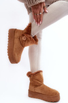 Women's Platform Snow Boots with Faux Fur Camel Wikas