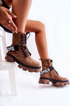 Suede High Boots With Warming Brown Danity 