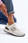 Sneakersy Buty Sportowe Damskie Białe Alettesa PC201