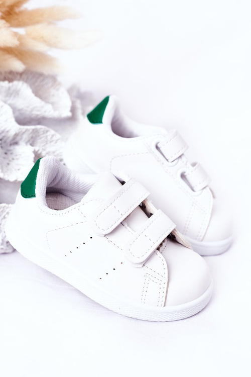 Children's Sneakers With Velcro White-Green California
