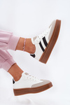 Women Platform Sneakers Made Of Eco Leather White Elaraven