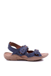 Men's Leather Sandals Navy Blue Lop