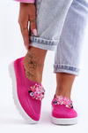 Women's Slip-On Sneakers with Stones Fuchsia Simple