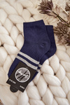 Youth Cotton Ankle Socks Navy blue