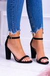 Lu Boo Suede Black Stiletto Sandals Ripley
