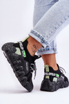 Sneakersy Wsuwane Modne Czarne Evolution NB597
