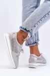 Leather Sport Shoes with Perforation S.Barski AL22246 Silver