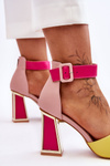 Elegant High Heel Sandals Pink-Yellow Sorel