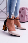 Women's Leopard Stiletto pumps Beige Ferri