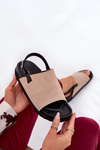 Women's Sandals Made Of Eco Suede On Platform Beige Migola