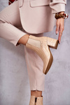 Snake Leather Booties La.Fi 260038BE-XC Beige
