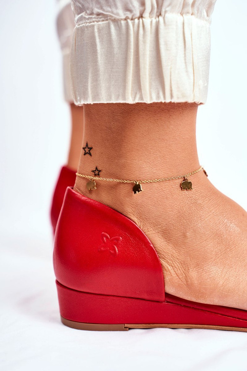 Women's Sandals Maciejka Leather Red 1971 Nomara