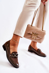 Classic Moccasins With Chain Laura Messi 2531 Brown