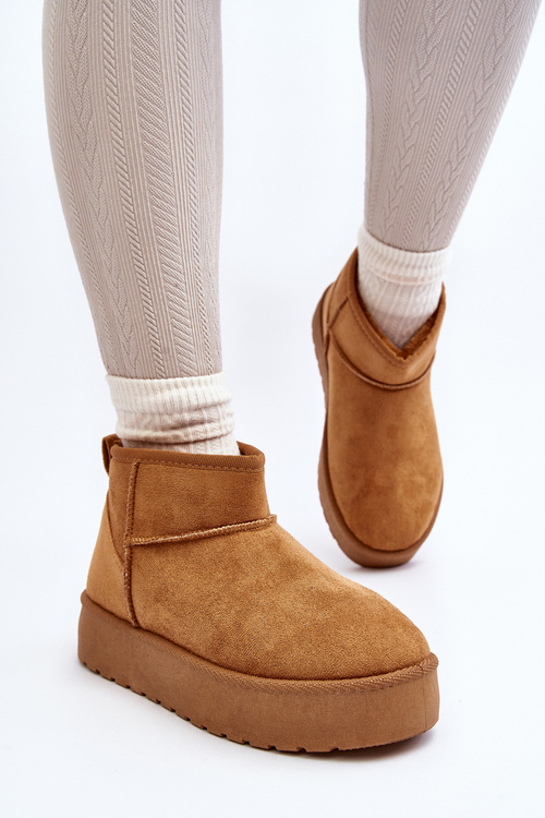 Low Women's Snow Boots on Platform Camel Kallins