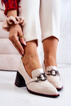 Elegant pumps on a pillar beige Callim