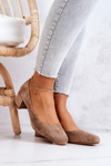 Suede Pumps On a Pillar Sergio Leone PB291 Beige