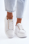 Women's Leather Platform Sneakers CheBello 4367 White