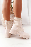 Women's Platform Boots Beige My Need