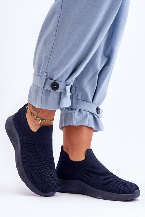 Women's Slip-On Sports Shoes Navy Claris