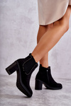 Suede Boots With Studs On A Post Black Cambia