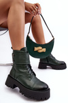 Leather Ankle Boots Women's Green Lemar Anceria