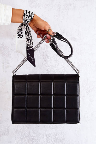 Quilted Letter Bag Black Nerissa