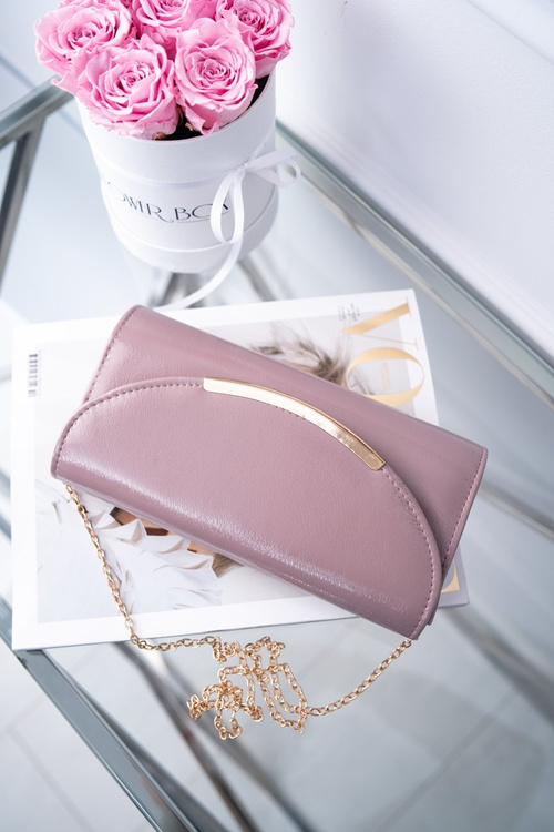 Women's Pink Lacquered Clutch Bag
