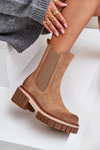 Ankle Boots With Zip Insulated Camel Linneviae