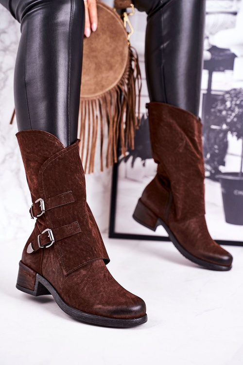 Women's Insulated Boots With Buckles Brown Cassidy