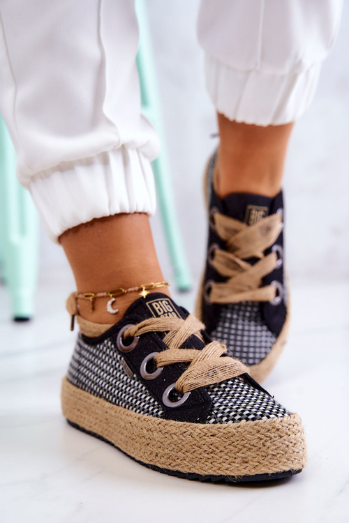 Women's Braided Sneakers Big Star JJ274393 Black