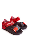 Children's light sandals with decorations Black-Red Trusty 