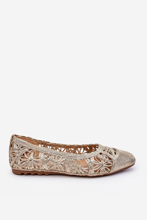 Openwork Fashionable Ballerinas gold Thiago