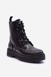 Botki Workery Skóra Czarne Teflorna CLS-270