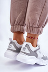 Sportowe Buty Damskie Lekkie Biało-Szare Big Star LL274375 