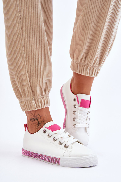 Women's Low Sneakers With Jets White-Pink Demira