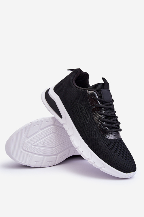 Buty Sportowe Męskie Klasyczne Czarno-Białe Santiago WL547