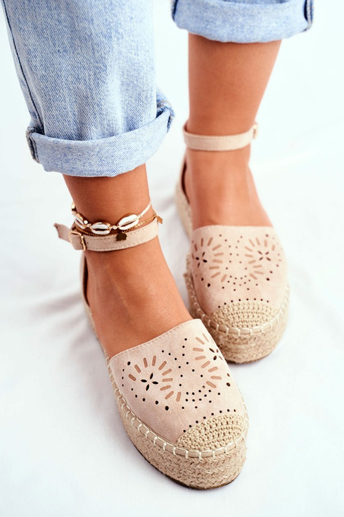 Women’s Espadrilles On Platform Beige Palermo