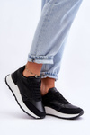 Women's Platform Sport Shoes Black and White Henley