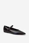 Patent leather Ballerinas with Strap Black Jarelle