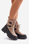 Women's Snow Boots With Zipper Lee Cooper LCJ-24-47-3143 Beige