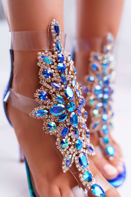 Women's Lu Boo Stiletto Sandals Petrol 2047-89 Milleni