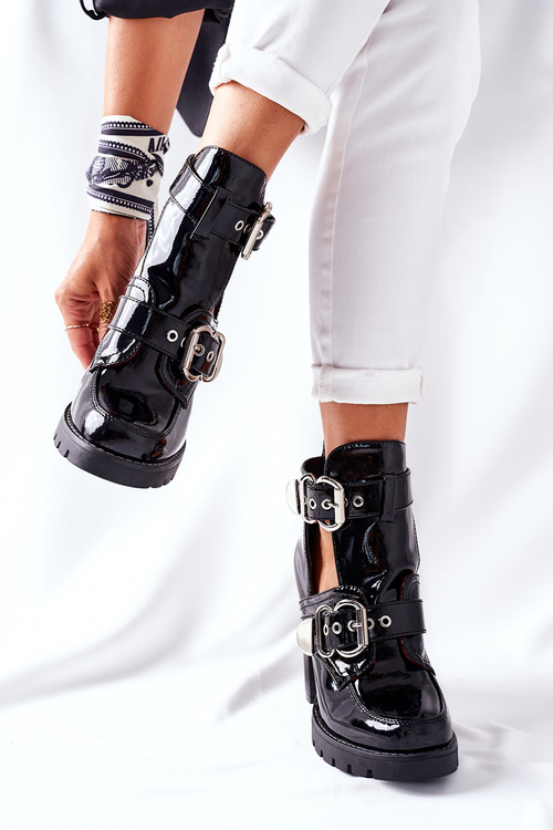 Women’s Ankle Boots Shiny Black Bramshall