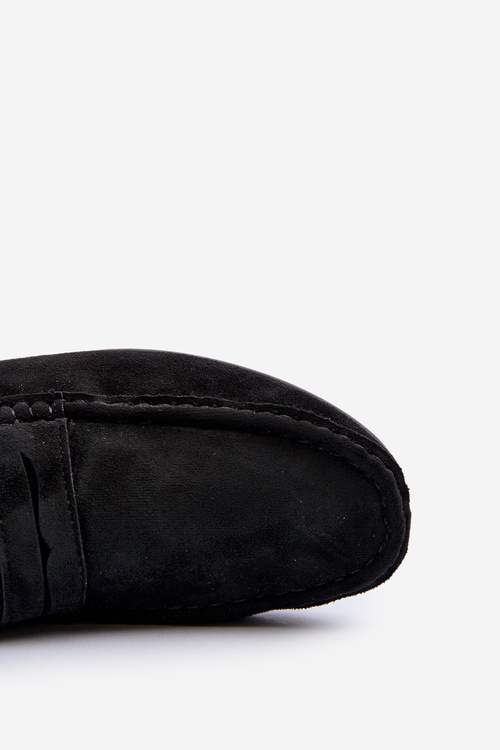 Men's Eco Suede Black Loafers Nedlin
