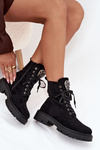 Ankle Boots Workery With Jewelry Decoration Insulated Eco Suede Black Miryssa