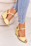 Women's Wedge Sandals Laura Messi 2253 Yellow