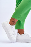 Comfortable Women's Sport Shoes On The Platform White Devan