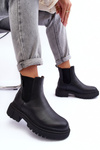 Leather Ankle Boots with Insulated Big Star MM274619 Black